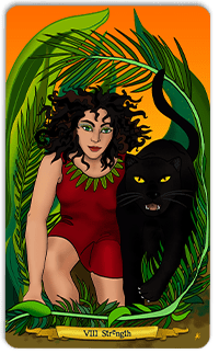 Strength - Tarot illustration by Annette Abolins