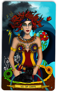 The Chariot - Tarot illustration by Annette Abolins