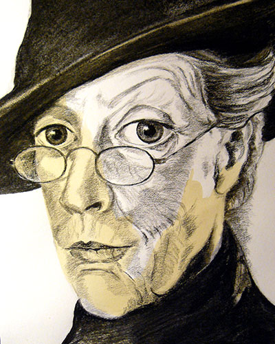 Professor McGonnagle Charcoal and pencil drawing