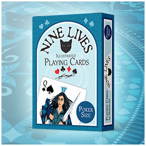 Nine Lives poker size Playing Cards illustrated playing cards inspired by tarot by Annette Abolins