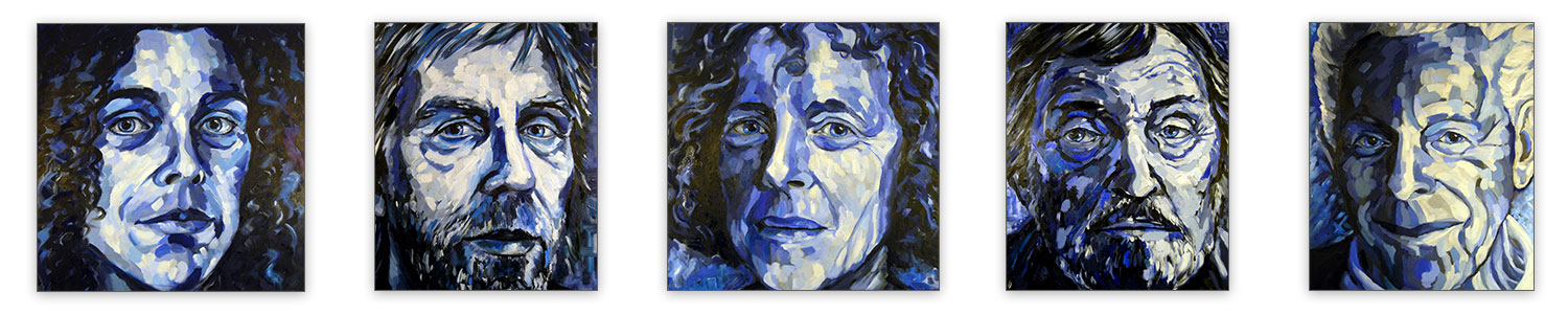 Portraits in oil by Annette Abolins Five portraits in oil with subjects from young to old