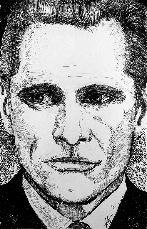 Pen and ink drawing Viggo