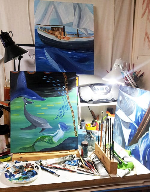 Painting in the Studio