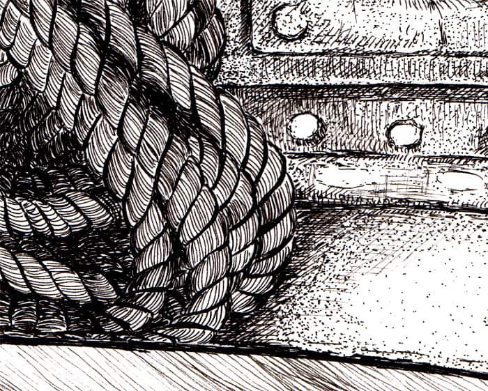 Detail pen & ink drawing Annette Abolins