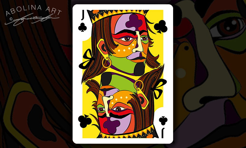 Jack of Clubs in colour - version 2