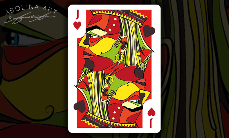 Preview in colour - version 2 - Jack of hearts