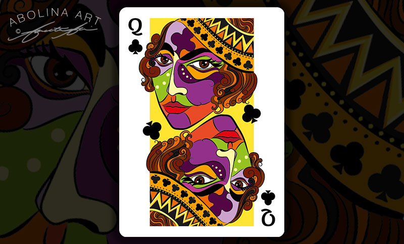 Preview: in colour Queen of Clubs