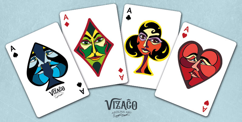 The four Aces in Viza&gcirc;o playing cards