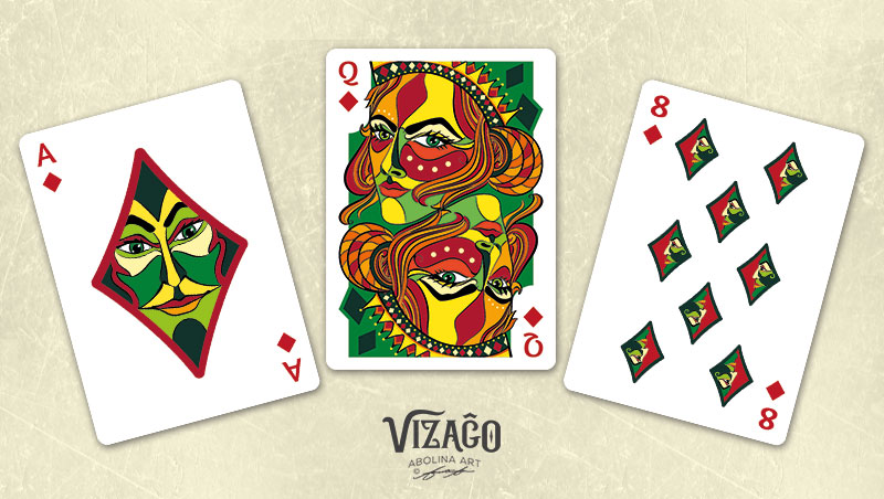 Viza&gcirc;o Diamonds - Ace, Queen and number 8