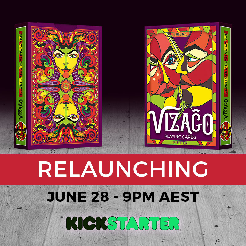 VIZAĜO playing cards - relaunch 28 June