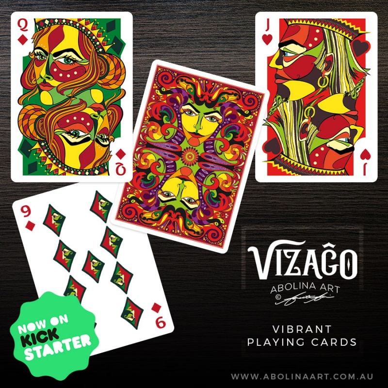 VIZAĜO Playing Cards by Abolina Art