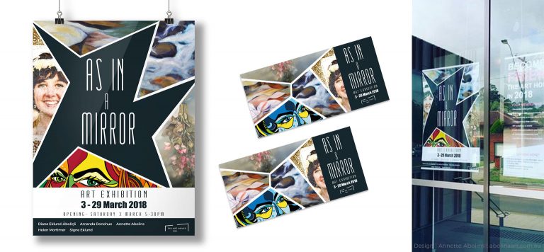 Exhibition flyer and poster design - Abolina Art