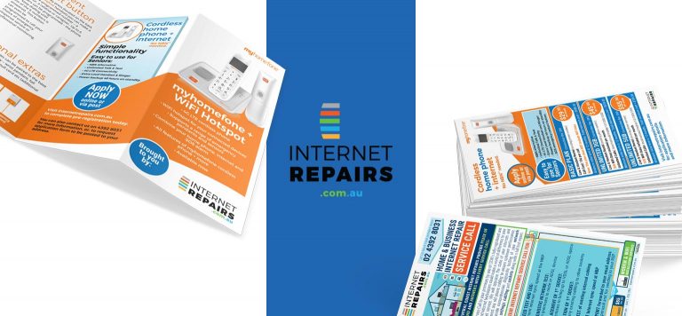 Brochure design and flyers for internet business