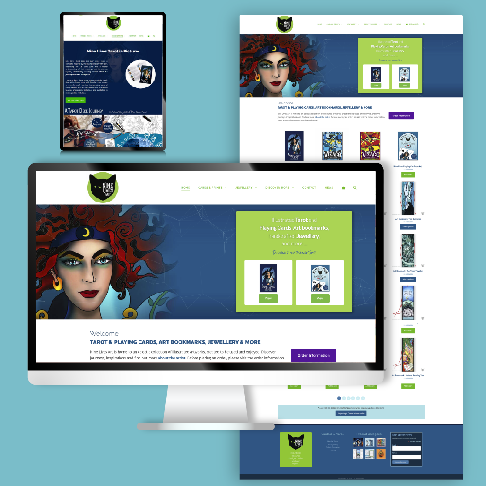 collage showing website layouts on multiple screens