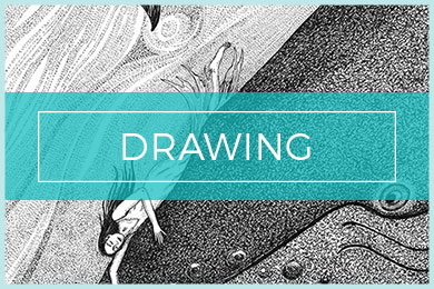 Ink drawing by Annette Abolins