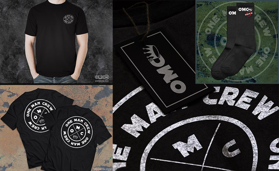 promo mockups for OMC merchandise