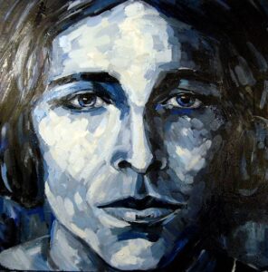 Portrait of Nina Artwork by Annette Abolins - Oil on canvas