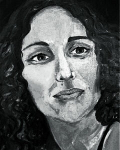 Charcoal and ink on board - Annette Abolins