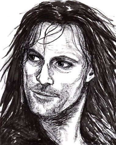 Ink drawing by Annette Abolins