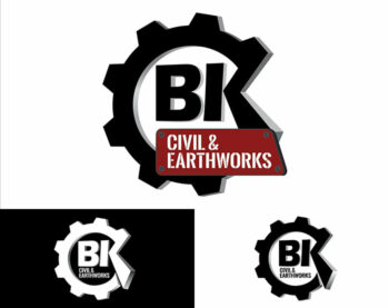 BK Civil & Earthworks logo design
