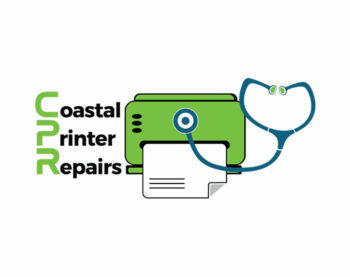 Logo design incorporating business name and descriptive icon