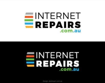 text and emblem logo in two variants - normal and inverted on black