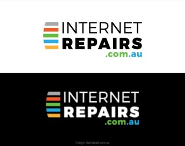 text and emblem logo in two variants - normal and inverted on black