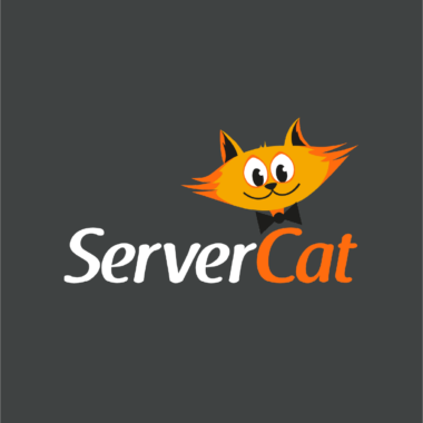 Logo design featuring a bright-eyed, orange cat